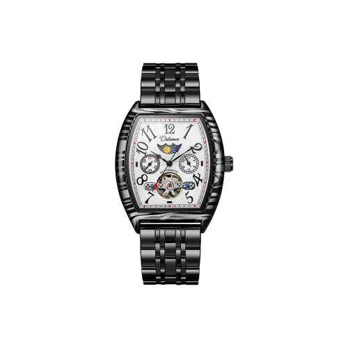 Dulunwe Automatic Mechanical Movement Steel Strap Watch Men's Watches White Dial