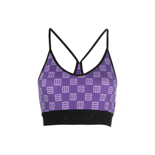 AMBUSH Monogram-Print Cropped Bra Top