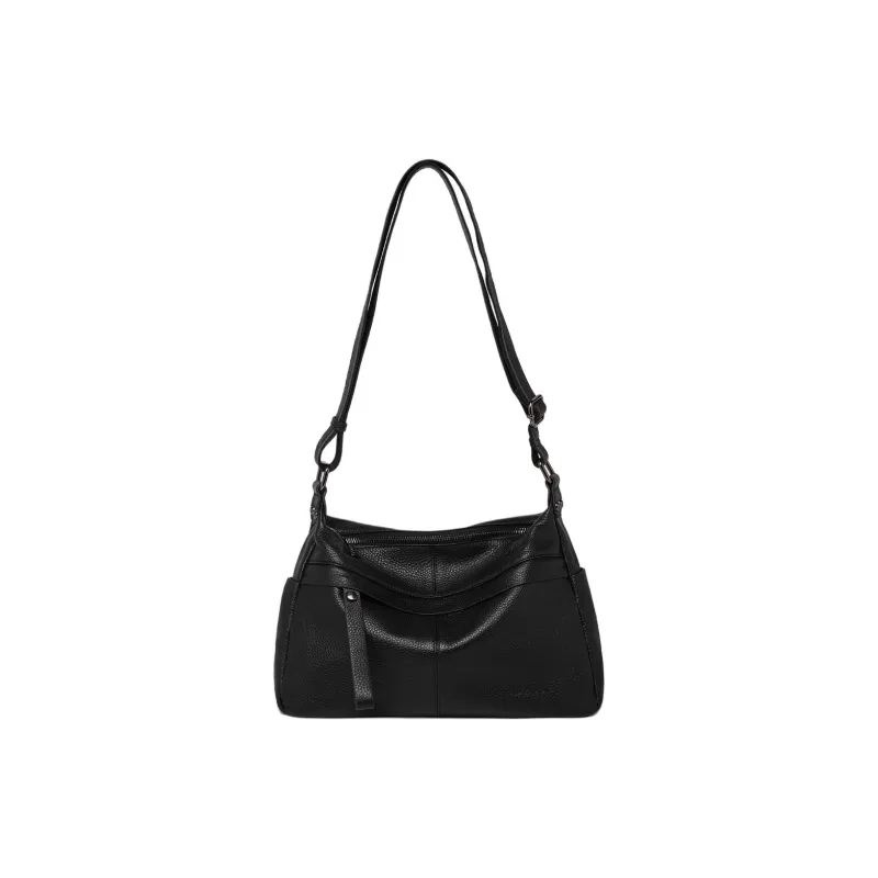 Marino Orlandi Cow Leather With Synthetic Leather Crossbody Bag, Shoulder Bag Women's Black-2