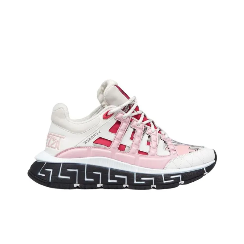 VERSACE Trigreca Low-Top Sports Casual Shoes Women's Pink White-1