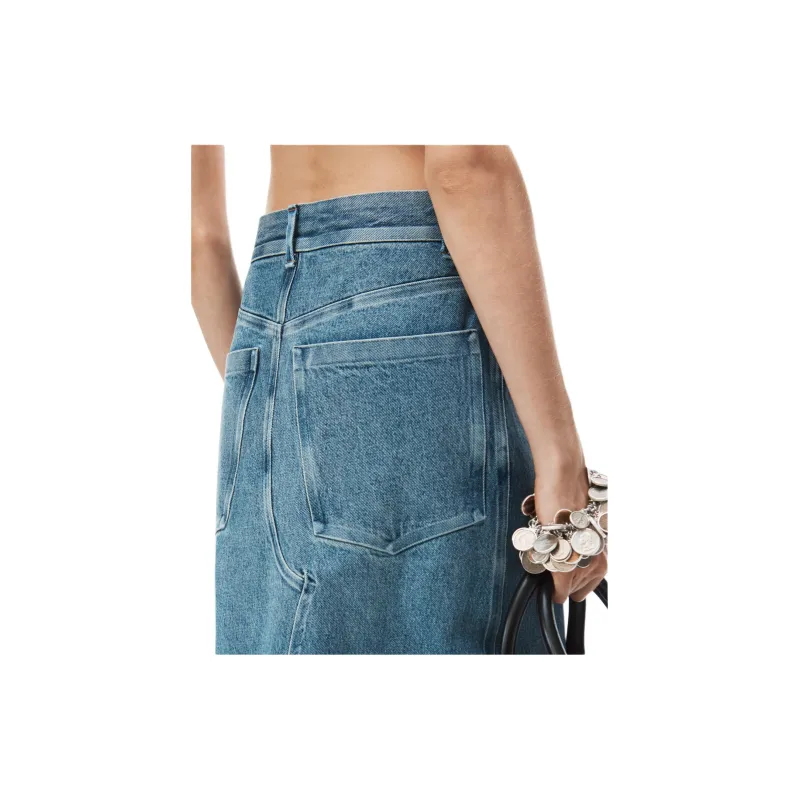 Alexander Wang Front slit Denim Maxi Skirt-1