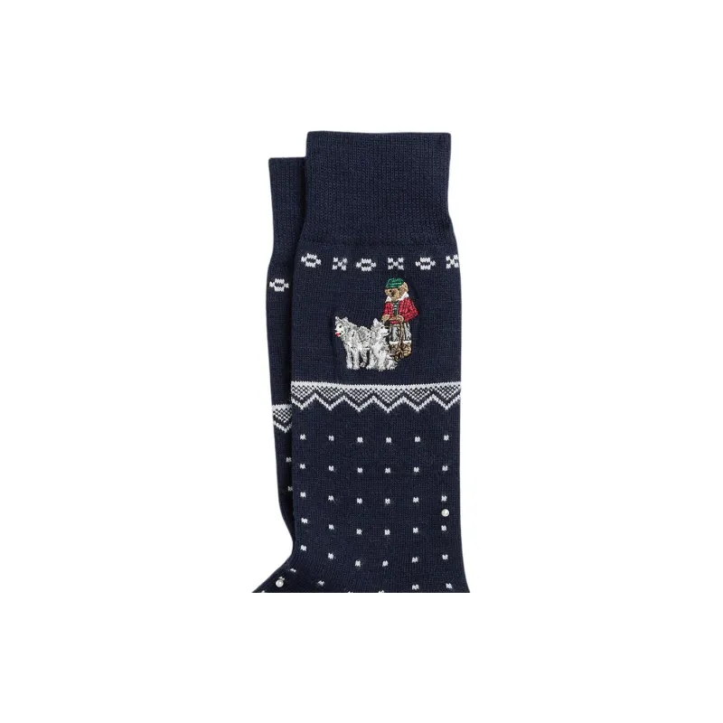 Polo Ralph Lauren SS24 Knee-High Socks Men's 1 Pack Dark Blue-1