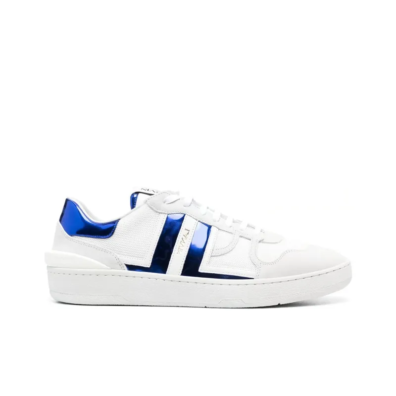Lanvin Clay Abrasion Resistant Low Top Skateboard Shoes Men's White Blue-1