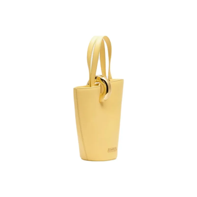 Jacquemus Le Petit Bambola Asymmetric Mini Bucket Bag-3