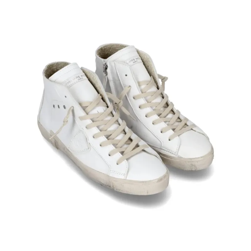 PHILIPPE MODEL Prs High-Top Skateboard Shoes Women's White-1