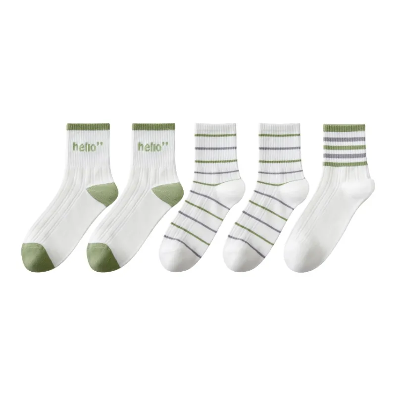MIIOW Mid Calf Socks Unisex 5 Pack-13