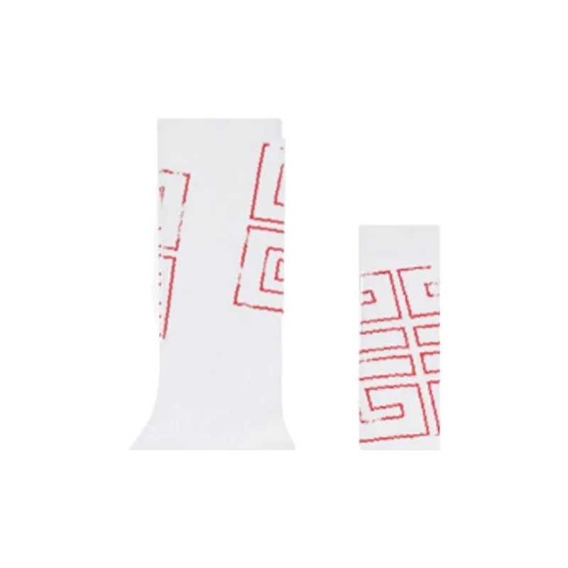 Givenchy Socks 'White/Red'-1