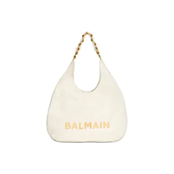BALMAIN Logo Detailed Chain Shoulder Bag