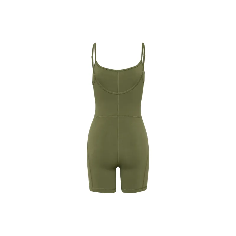 ARITZIA Golden LIFE Divinity 5' Romper Bodysuits Women's Fatigue/Olive Green-1