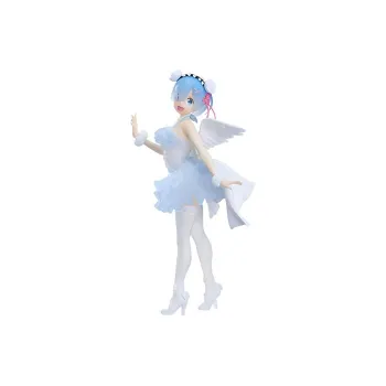 BANPRESTO Ram Glass Factory Re Zero Starting Life In Another World Rem Angel And Demon Ver. Bonus Gifts 22cm
