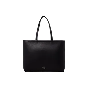 CALVIN KLEIN Recycled Polyester Tote Bag, Shopping Bag, Handbag Women's Black