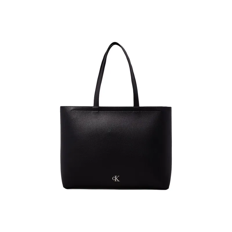 CALVIN KLEIN Recycled Polyester Tote Bag, Shopping Bag, Handbag Women's Black-0