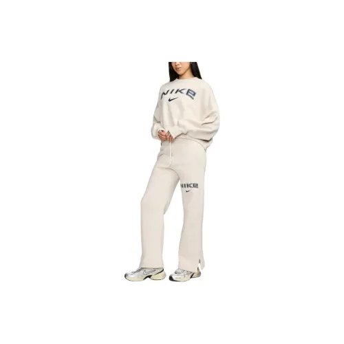 Nike LOGO Casual Pants Women's Off White