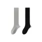 [Calf Socks 2 Pack]Black+Light Gray