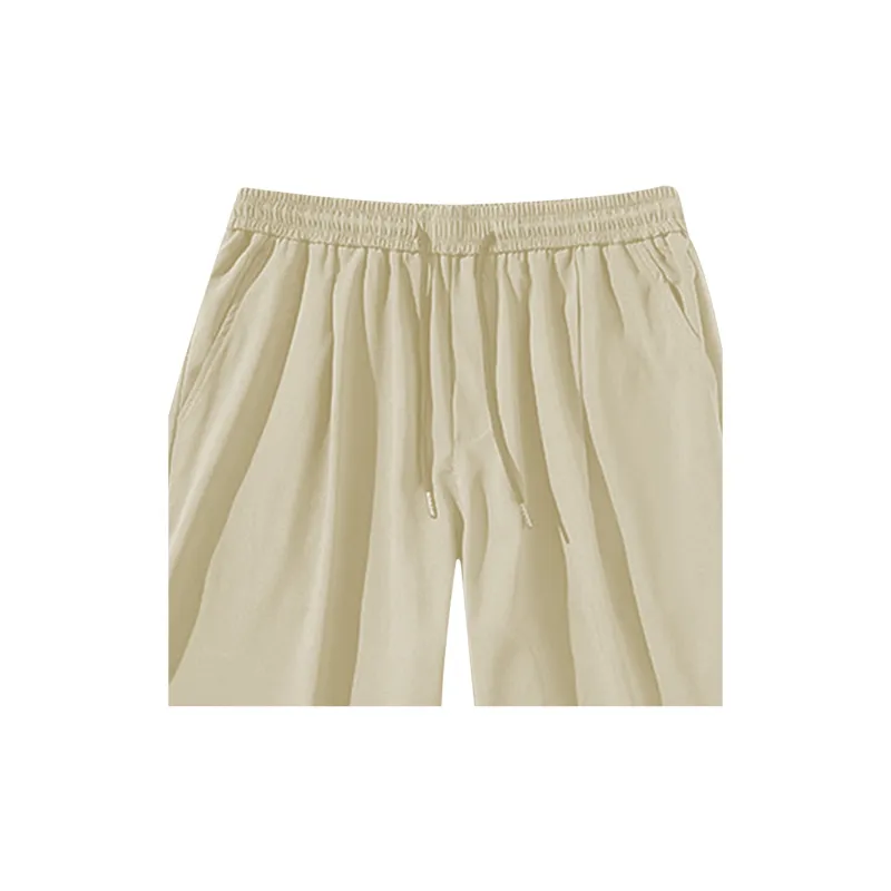 Flowers In Water Pajama Pants Men's Khaki-1
