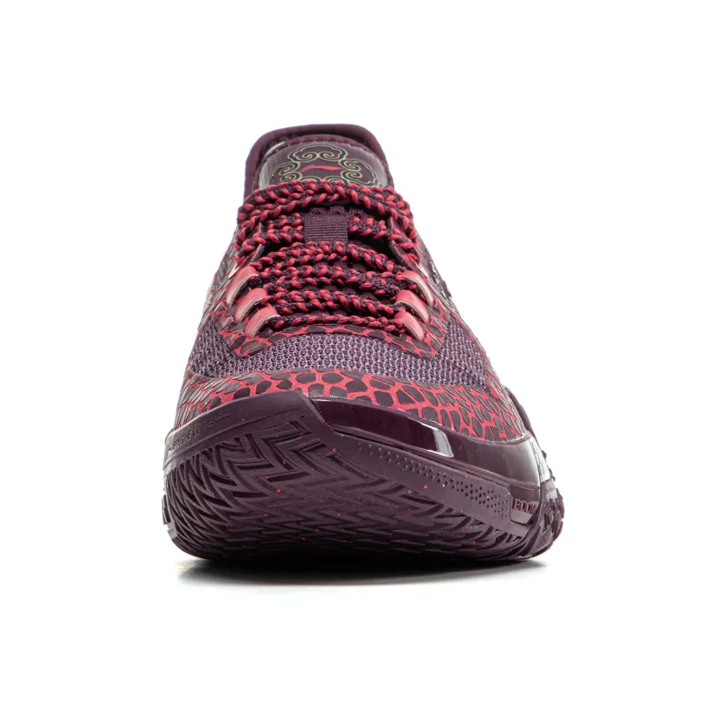 LiNing Jie Ao Cushioning Anti-Slip And Wear-Resistant Lightweight Rebound Low-Top Basketball Shoes Men's Fuchsia-4