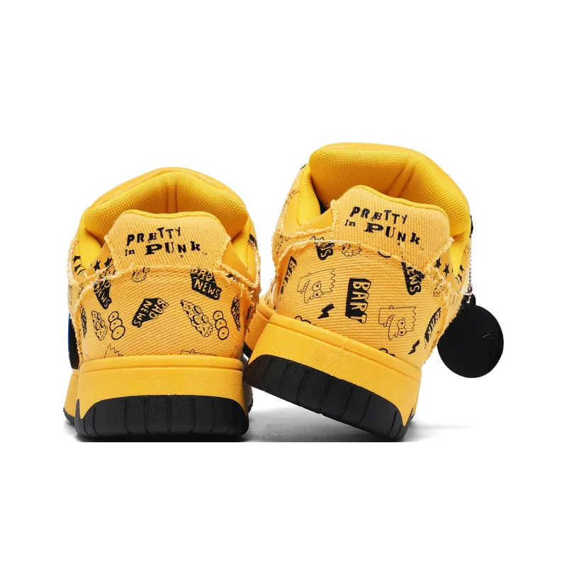 The Simpsons Skateboard Shoes Unisex Low Top Yellow/Beige/Black-20