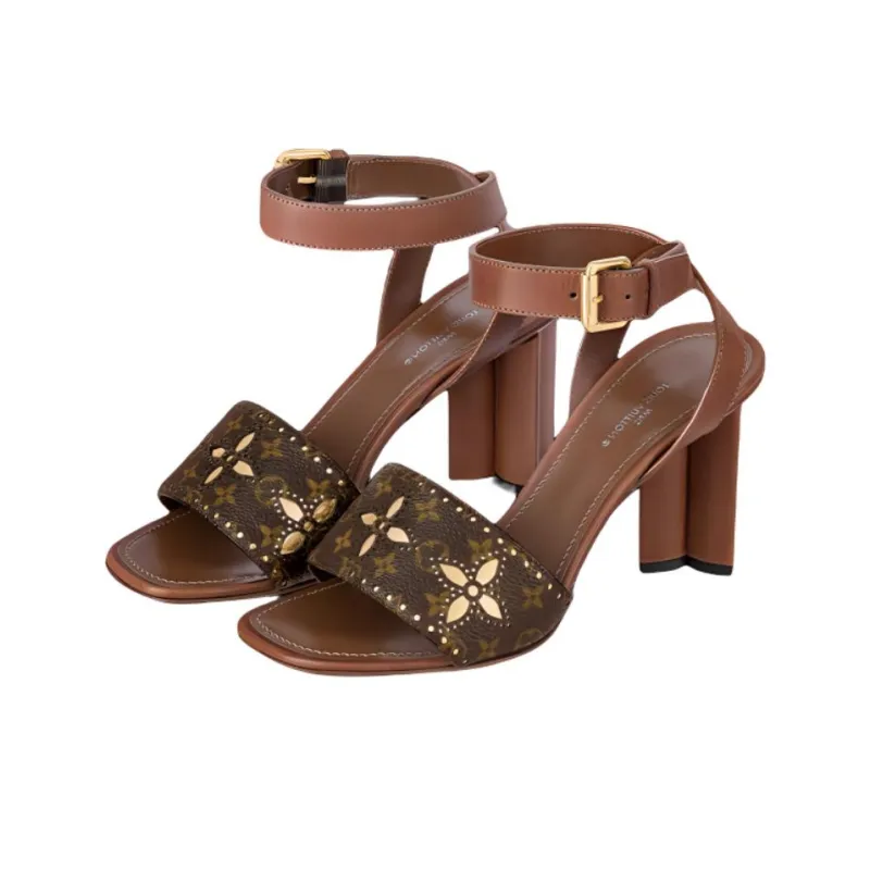 LOUIS VUITTON Silhouette Stylish Sandal Women's Umber-2