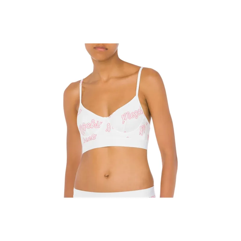 MOSCHINO Logo Printed Stretched Bra-1