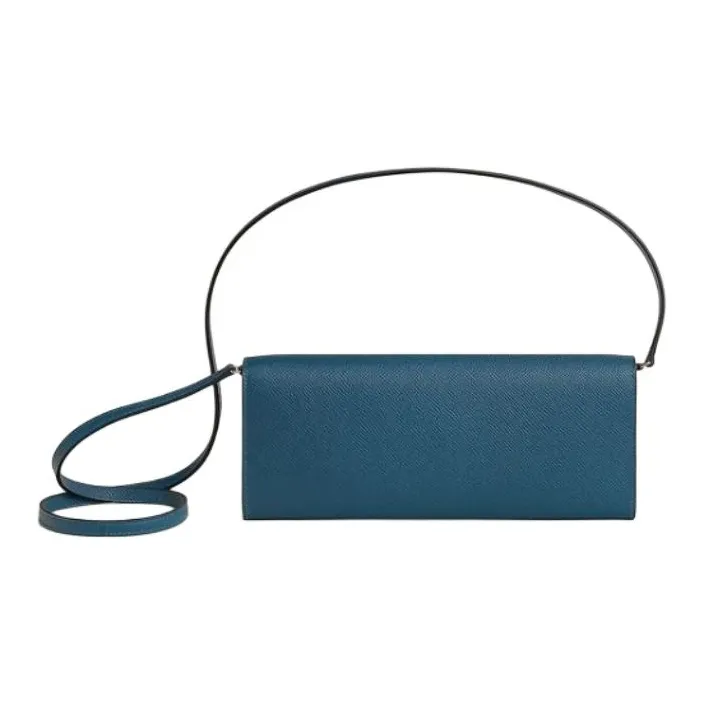 HERMES Chaine D'Ancre To Go Epsom Leather Pig Nose Bag Wallet Women's S4 Deep Blue Dark Blue-1