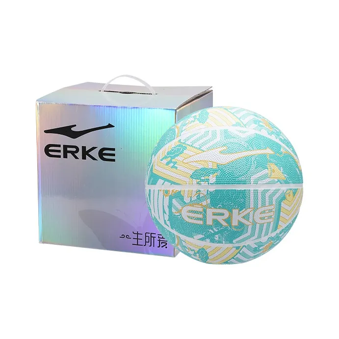Erke Rubber Basketball Evergreen Size 7 5 Size Training Unisex-5