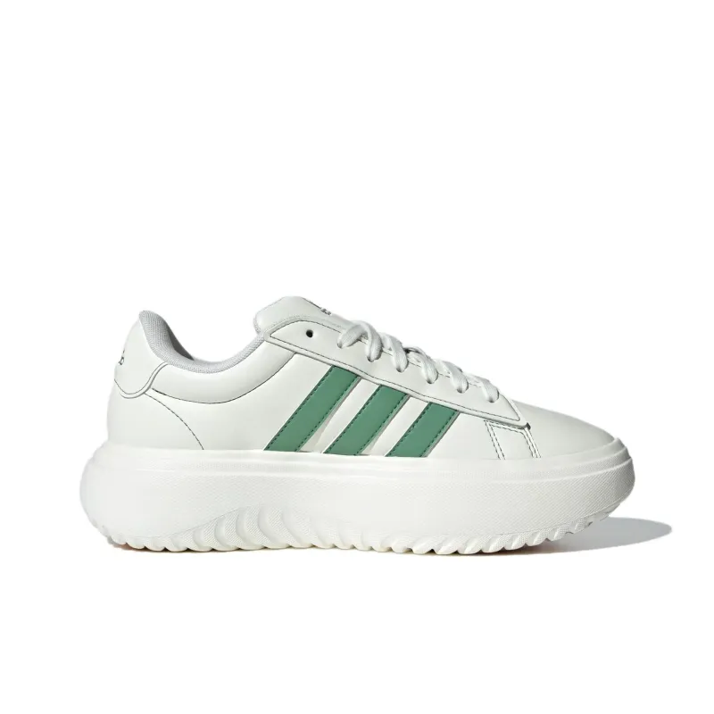 Adidas Grand Court Platform Off White Preloved Green Gum Women's-1