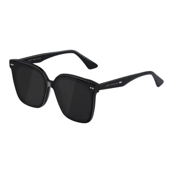 SUPER SUNG Plate Frame Irregular Shape Sunglasses Unisex Black