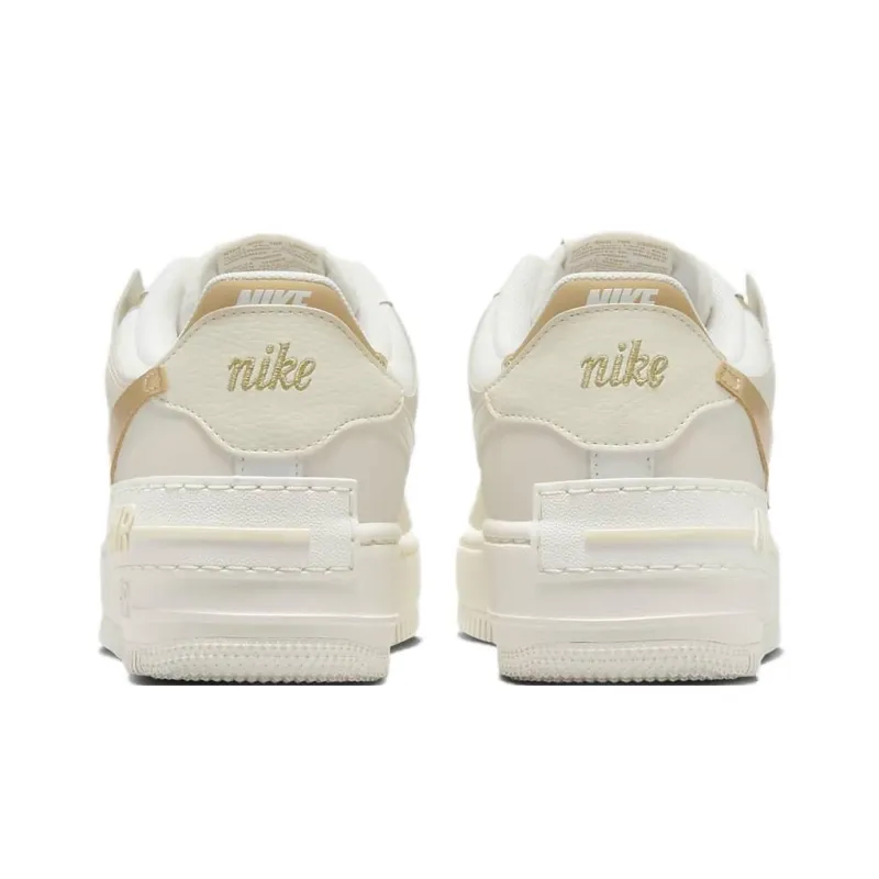 Nike Air Force 1 Shadow Sail Coconut Milk Metallic Gold Women's-4