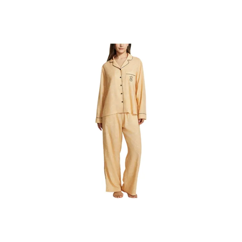 Victoria's Secret Pajama Set Women's Orange Print-1