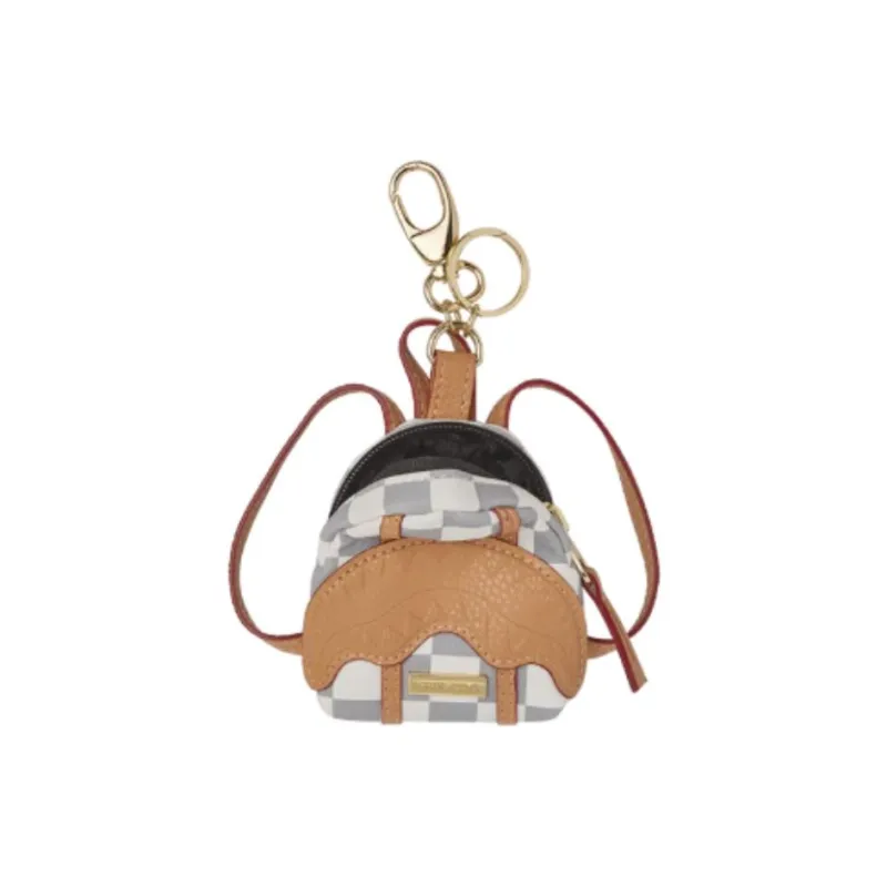 SPRAYGROUND Artificial Leather Coin Purse Unisex White Brown-3