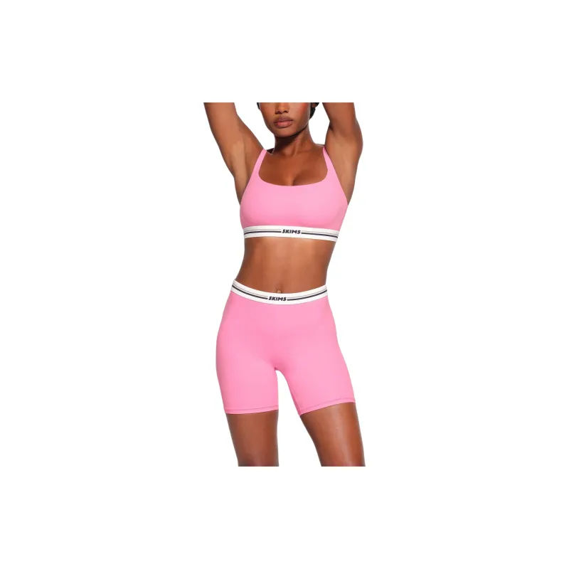 SKIMS FITS EVERYBODY Series LOGO BIKE SHORT Leggings Women's SUGAR PINK/Sugar Pink-1