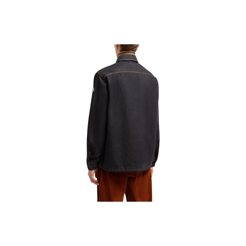 Moncler Collared Button Up Denim Jacket-3