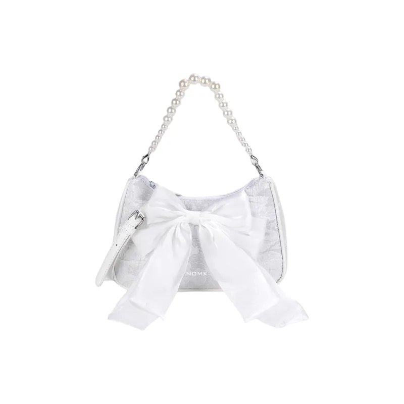 NOMK Canvas Shoulder Bag Crossbody Handbag Regular Women's Pink/White-4