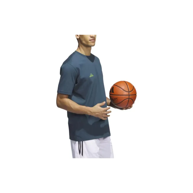 Adidas T Shirts Men Peacock Blue-2