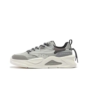 361° Jincheng Anti Slip Wear Resistant Low Top Skateboard Shoes Men's Gray
