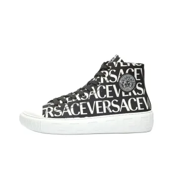 VERSACE Skateboard Shoes Men's Black White
