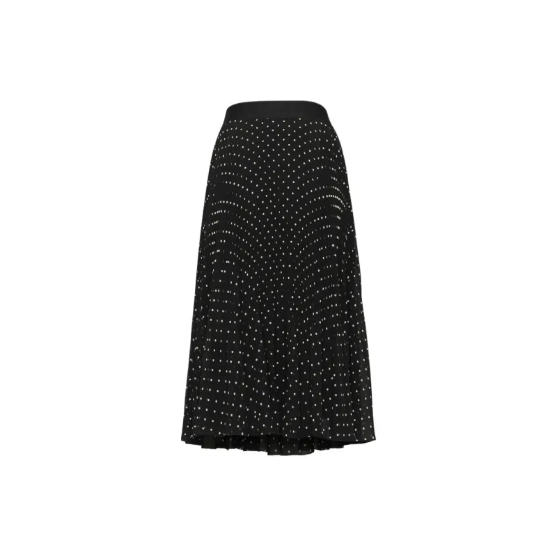 ARITZIA Wilfred New Twirl Pleated Skirt Casual Long Skirts Women's Black Light Birch/Black Light Birch Wood Color-1