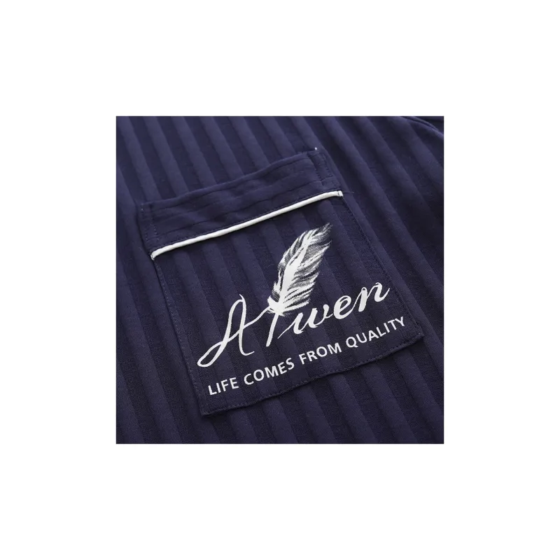 Ordifen Pajama Set Men's 3 Piece Set Dark Blue-3