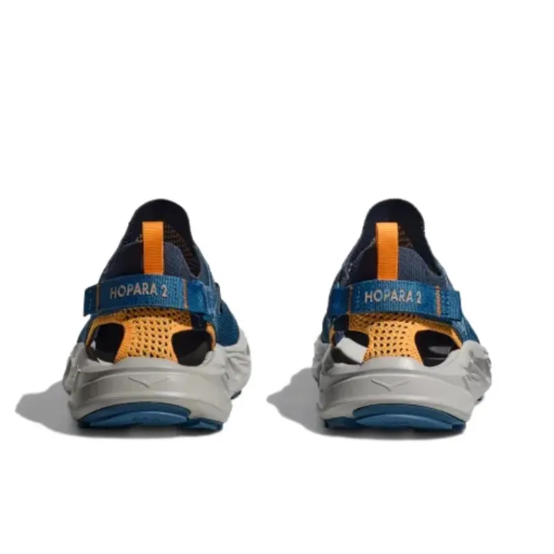 HOKA ONE ONE HOPARA 2 Anti Slip Wear Resistant Low Top Running Shoes Men's Blue-3