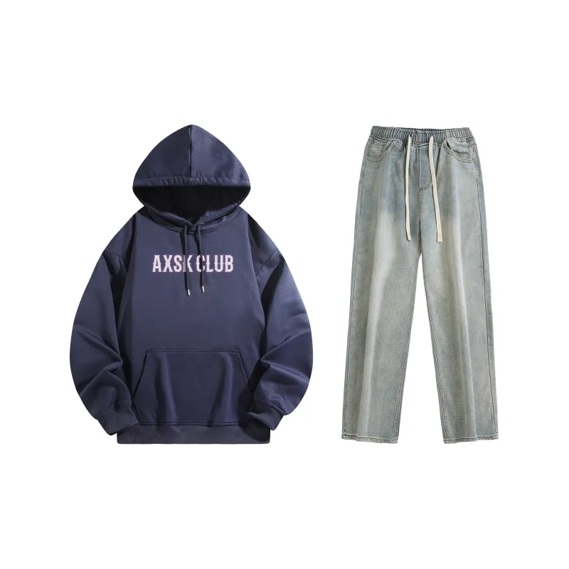 A.X.S.K Sweatshirt Sets Unisex-92