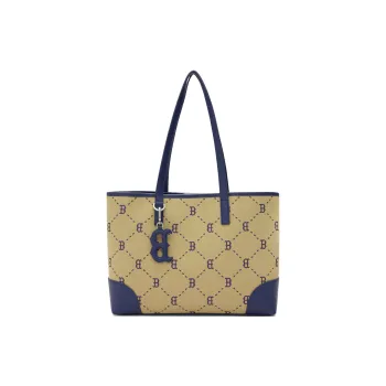 MLB Polyester Blended Cotton Tote Bag Handbag Shoulder Bag Backpack Regular Unisex Khaki