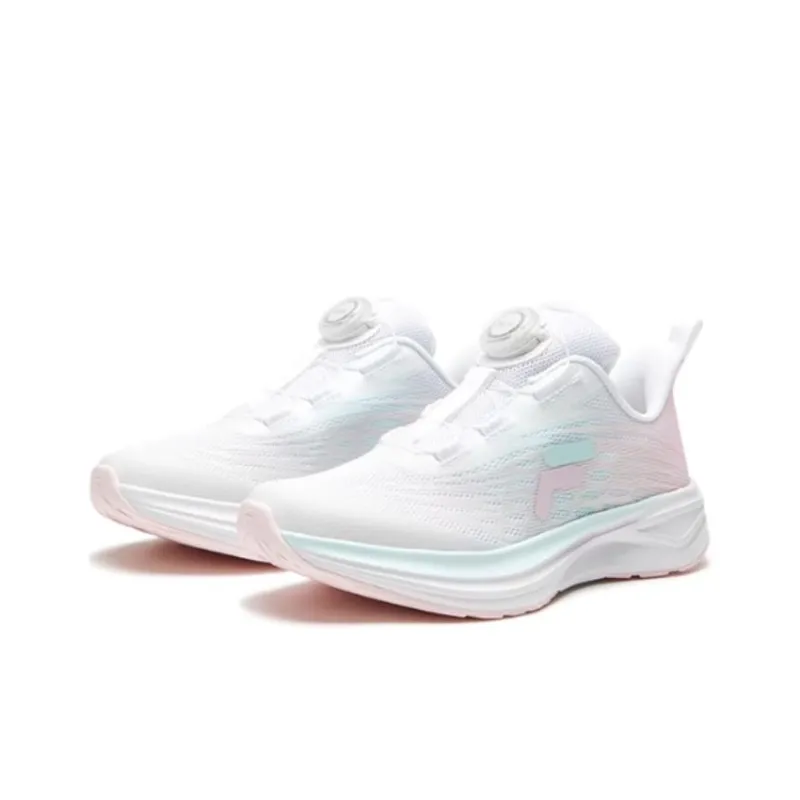 FILA KIDS BOA Anti Slip Wear Resistant Low Top Kids Lifestyle Shoes Pink White Unisex-2