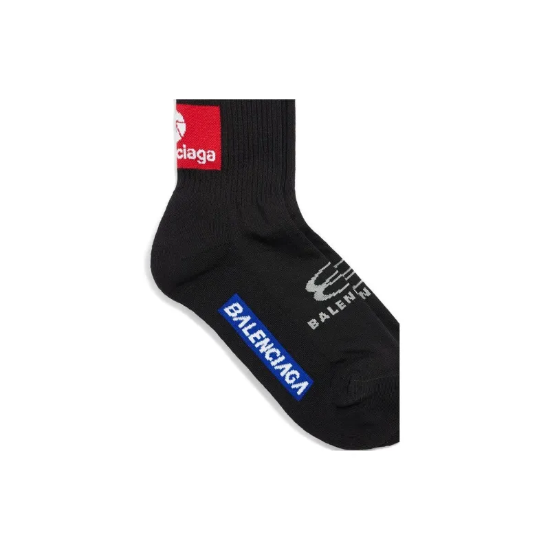 Balenciaga Knee-High Socks Regular Fit Men's 1 Pack Black-5