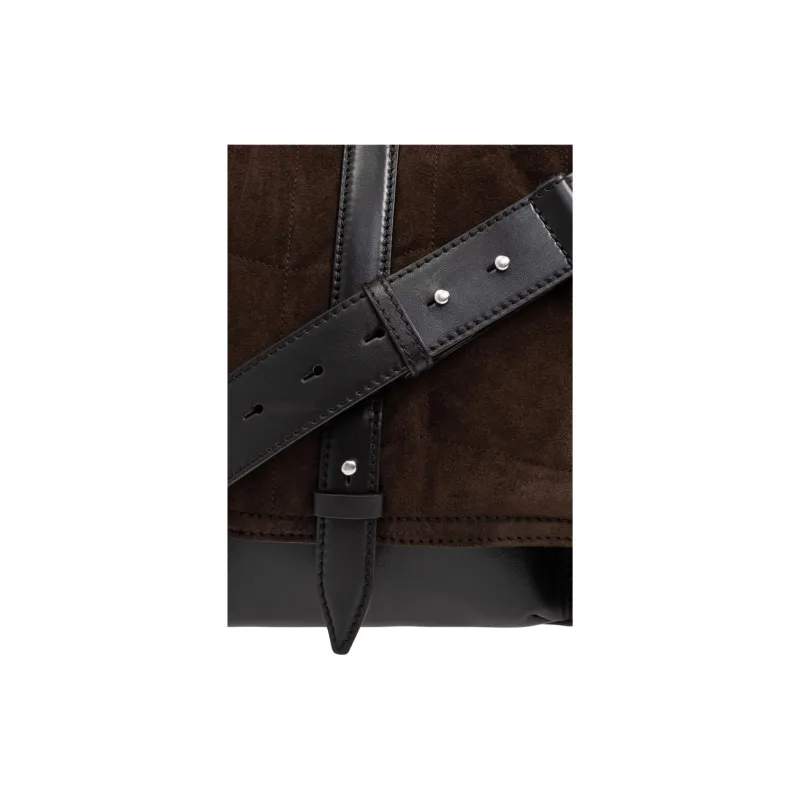 DRIES VAN NOTEN Leather Crossbody Bag Shoulder Bag Men's Brown-4