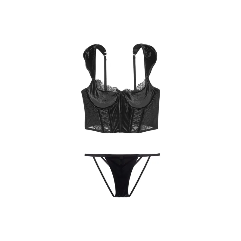 Victoria's Secret Underwear Set Women's Black-0
