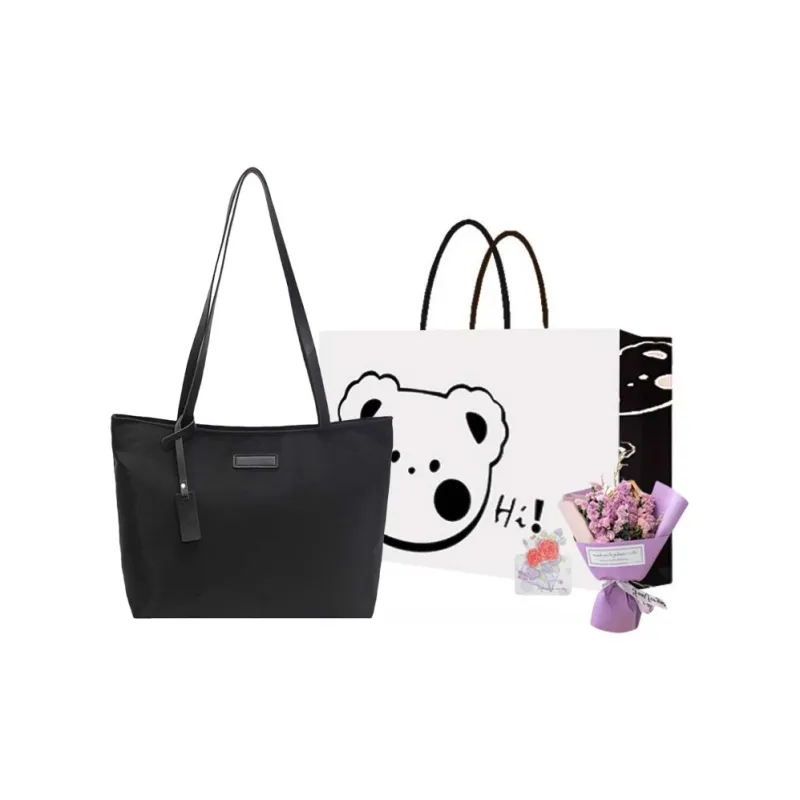 NX DOUGHNUT Fabric Shoulder Bag Regular Women's Black/Khaki-14