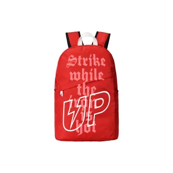 TURN UP Nylon Backpack Unisex Red