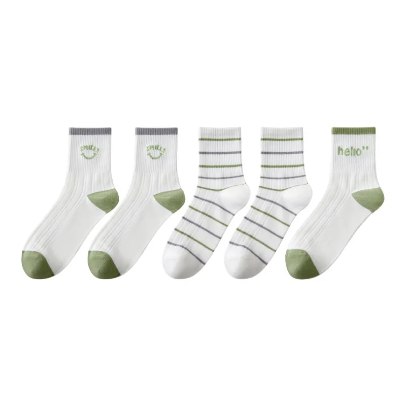 MIIOW Mid Calf Socks Unisex 5 Pack-9