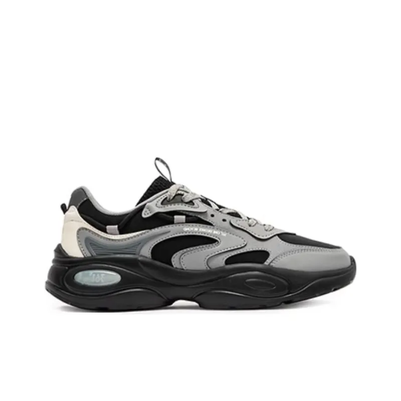 361° Surge Anti Slip Wear Resistant Low Top Casual Shoes Men's Black Gray-1