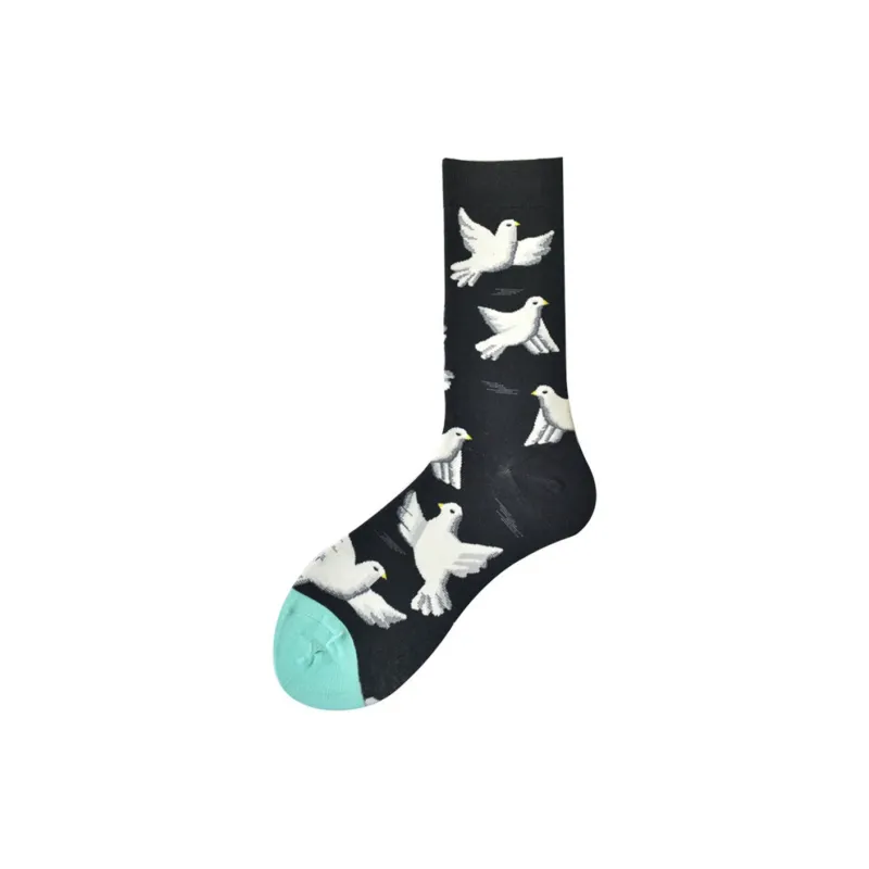 Flowers In Water Mid Calf Socks Men's 4 Pack-2